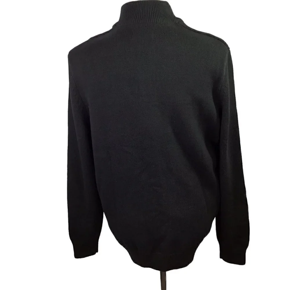 Chaps NWT Polar Bear Pullover Black Size L Fair Isle Snowflake Winter Christmas